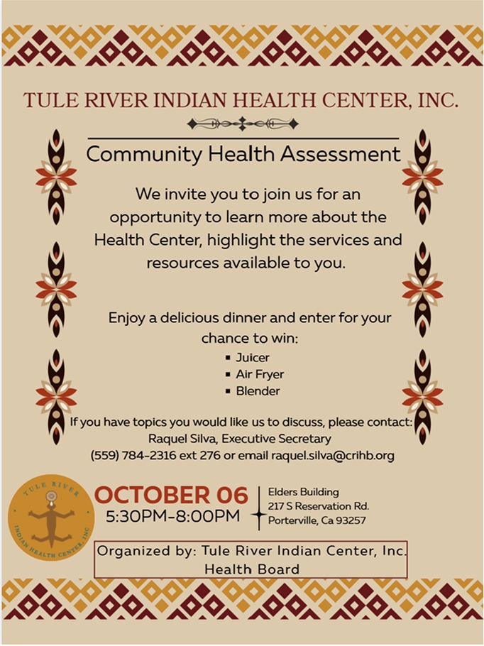 community assessment event flyer